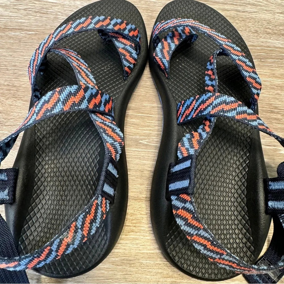 Chaco Z2 classics static eclipse Blue‎ Coral Hiking Sandal Size 9 - Picture 3 of 11